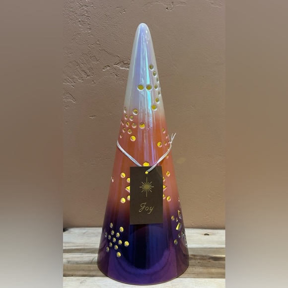 Brand New 15” Light Up Ceramic Christmas Tree Ombré Design Made By Joy NWTS - Picture 2 of 8